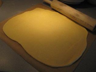 rolled strudel dough